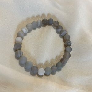 Kingsley Armelle gray beaded bracelet